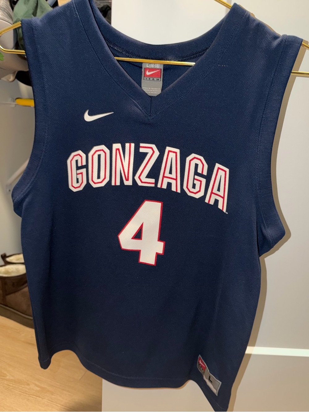 Nike Navy Gonzaga #4 Basketball Jersey